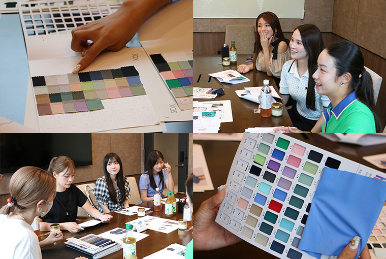 サンプル試着の様子