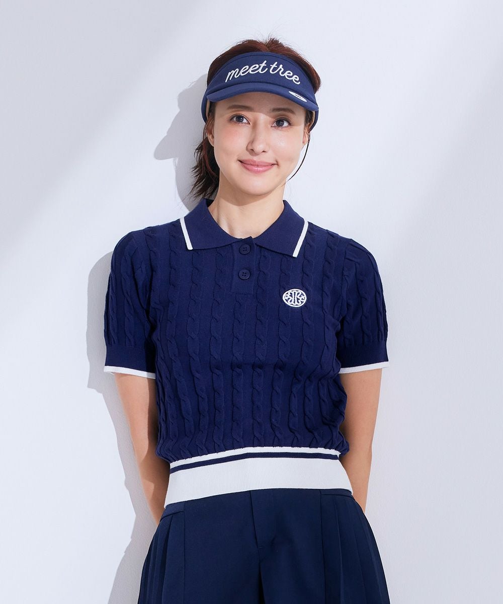 ケーブルニット ポロシャツ | meet tree golf
