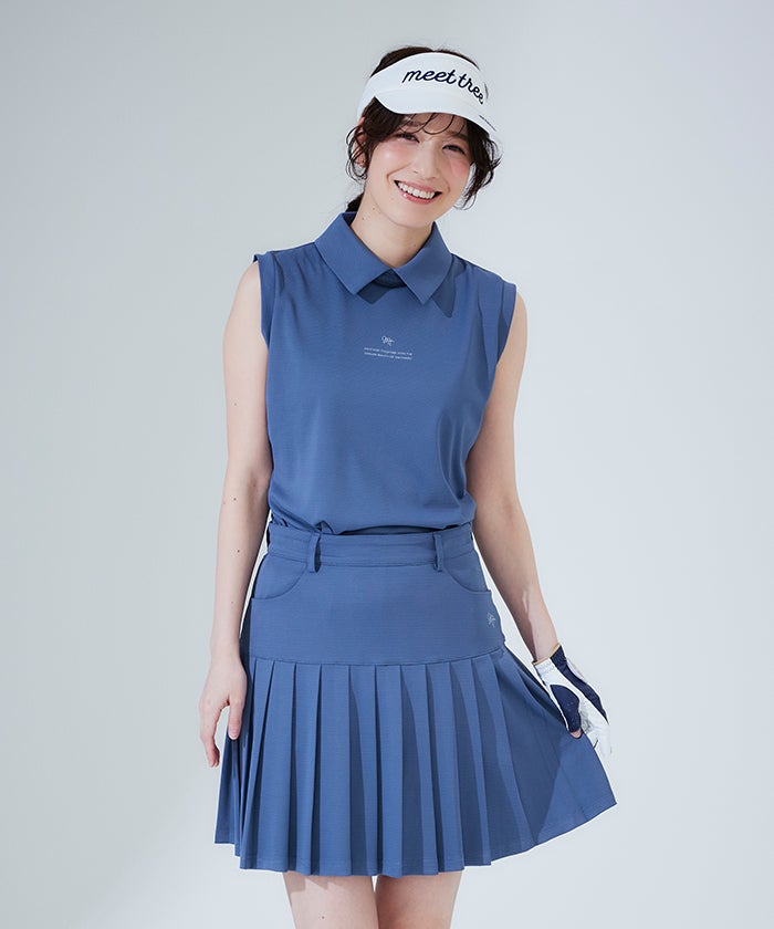☆*☆様 値引き不可...新品PGG ゴルフ スカート、ノースリーブポロ売り ノースリーブポロ＆プリーツスカートの上下セット | meet tree golf